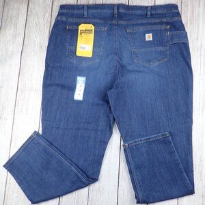 NWT Carhartt Women’s 22 W Rugged Flex Relaxed Fit Jeans